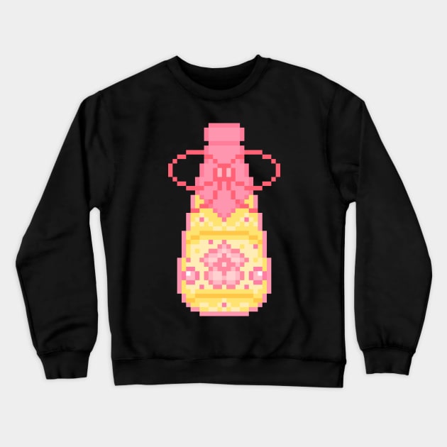 Sake Pixel Art Crewneck Sweatshirt by AlleenasPixels